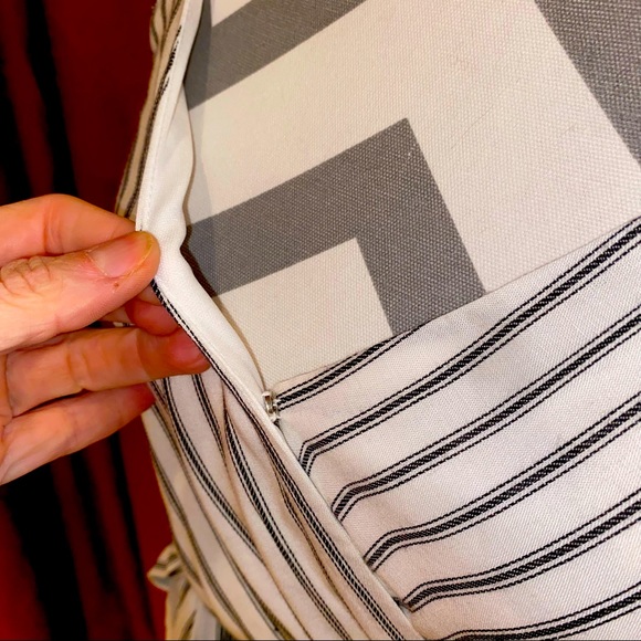 SOLD Navy Striped Ruffle Dress - Picture 6 of 6